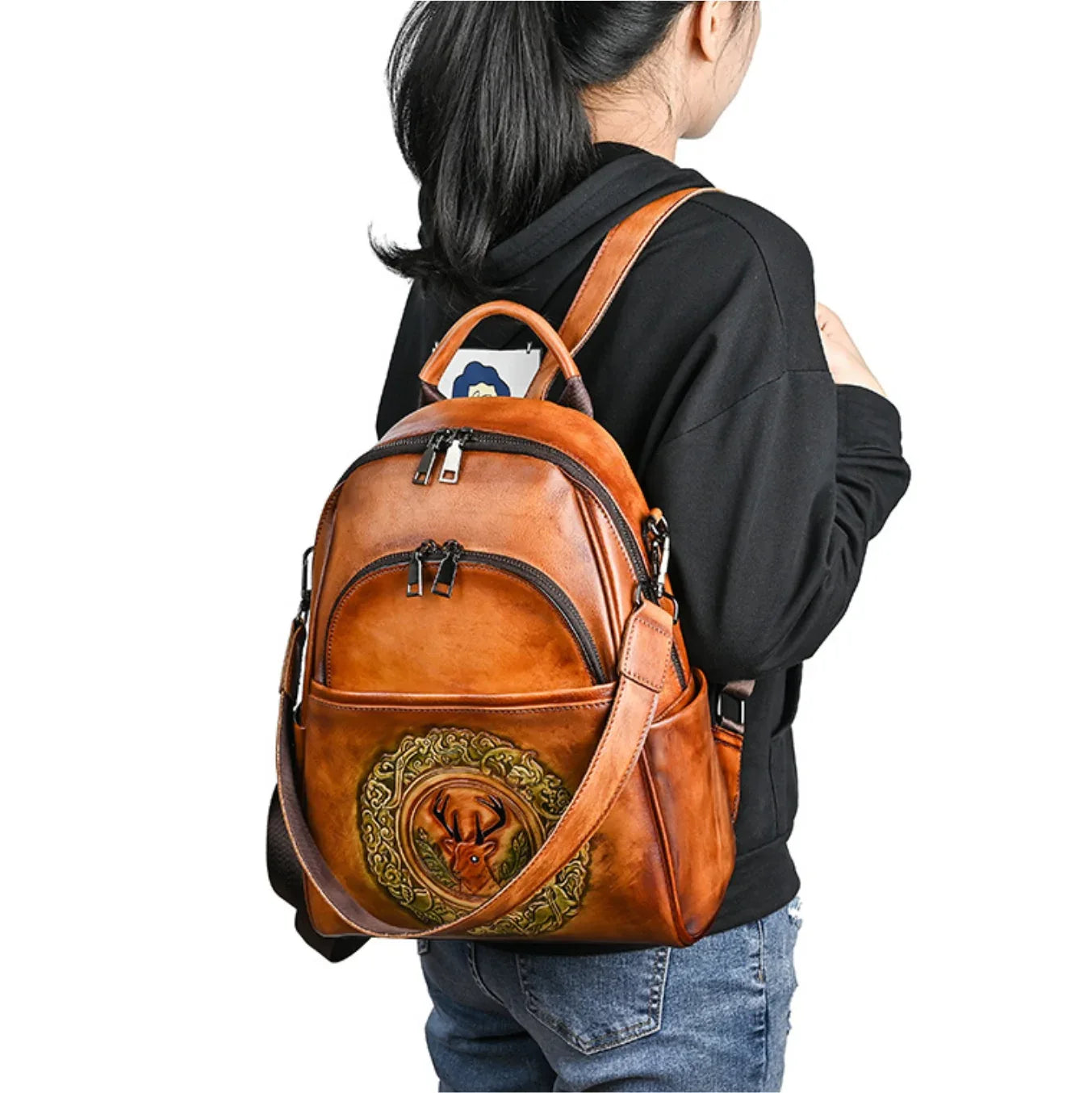 Leder Rucksack "Element" - TOLLzWOOD