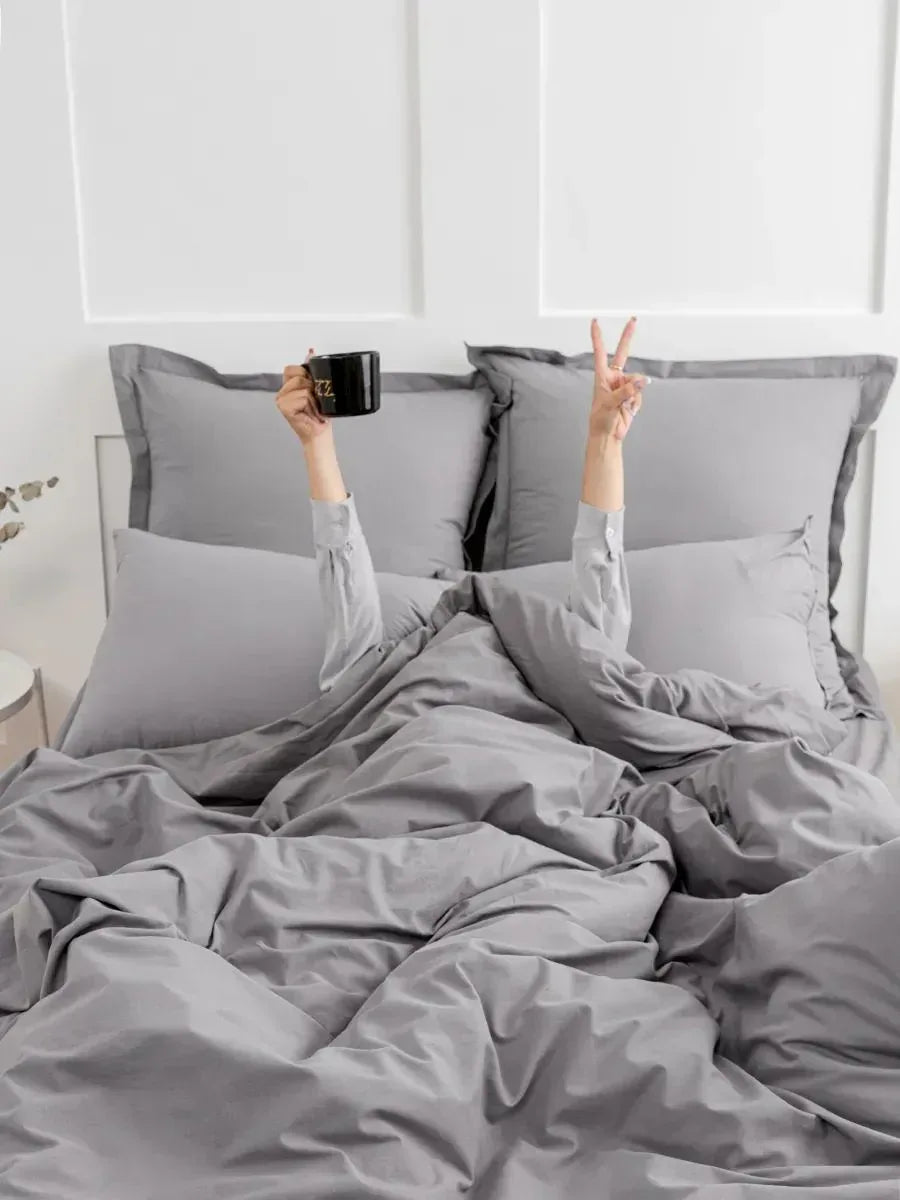 Kissenbezug Pillowcase 2pcs 80x80 Grau - TOLLzWOOD