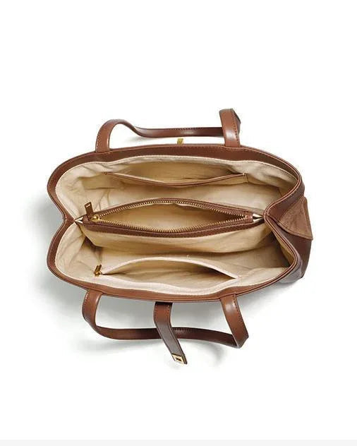 Braune Leder-Handtasche – Model 7521 - TOLLzWOOD