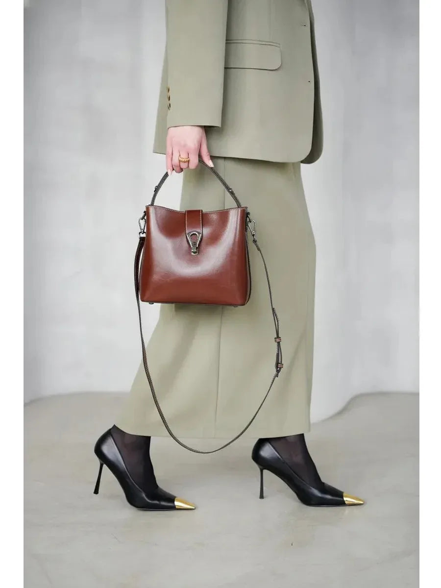 Leder Handtasche "Flora" - TOLLzWOOD