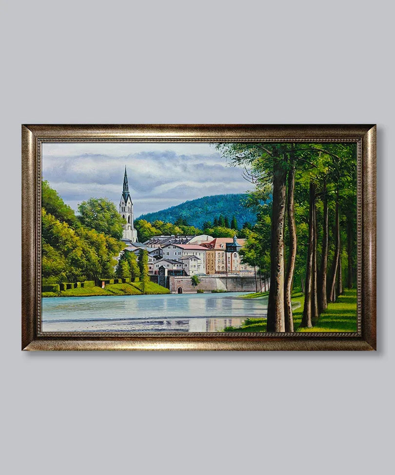 Handgemaltes Ölgemälde mit Holzrahmen - TOLLzWOOD