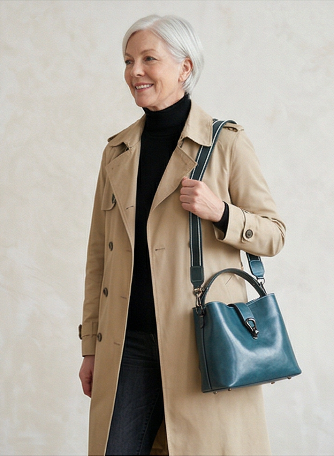 Leder Handtasche "Flora"