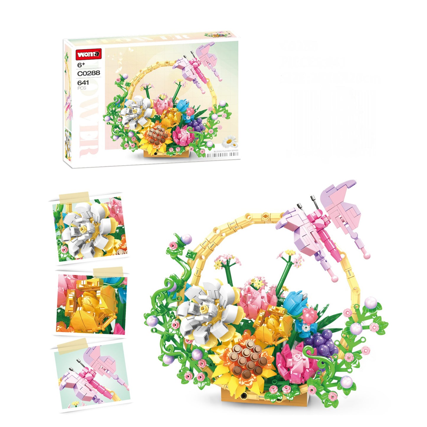 EC Midsummer Flower Bouquet Ornament, 635 pieces
