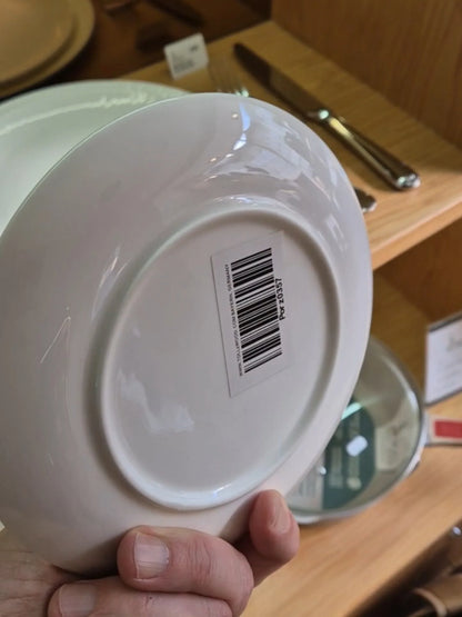 Weiß Porzellanteller mit Randstruktur 21 cm - TOLLzWOOD