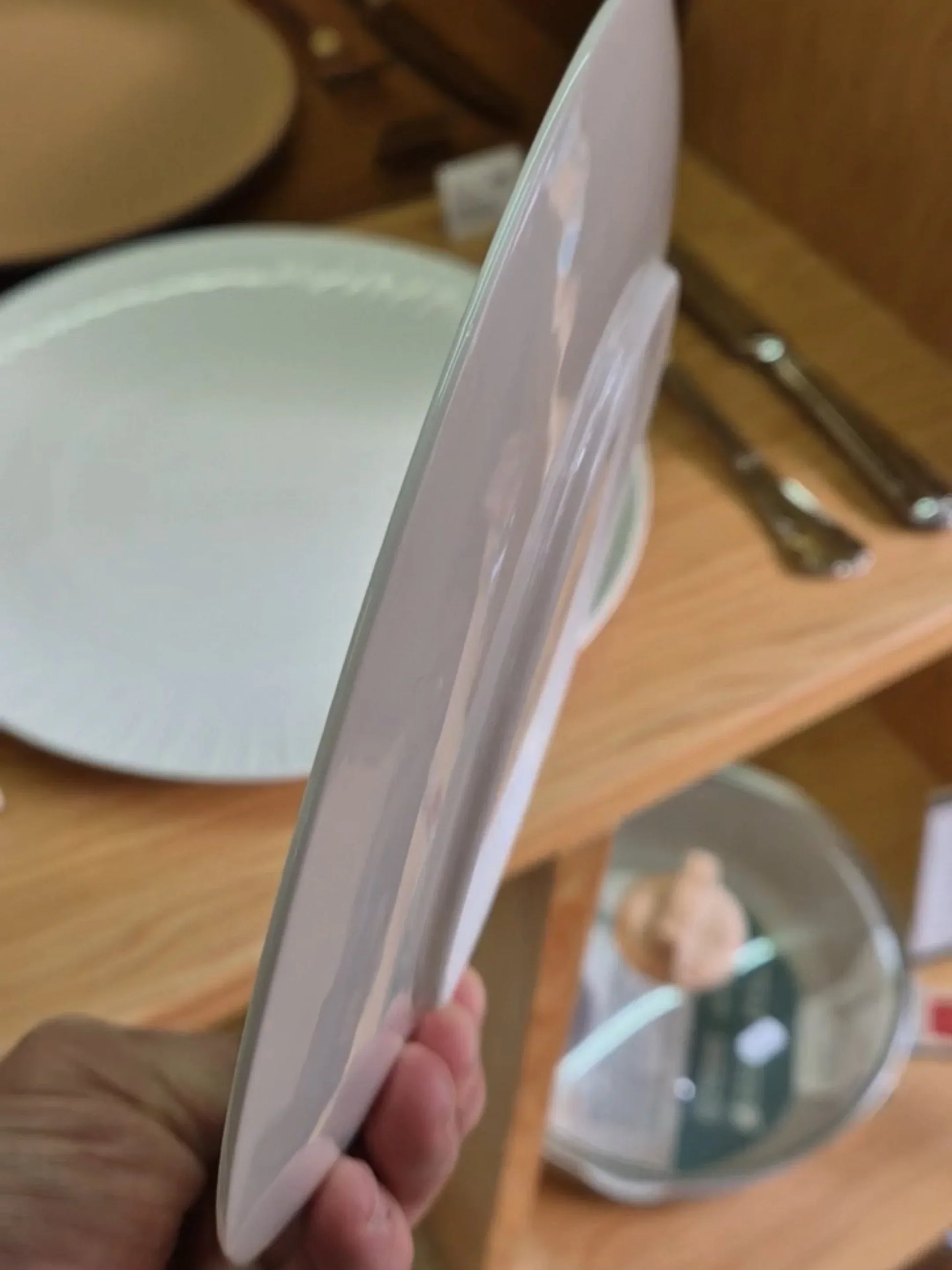 Weiß Porzellanteller mit Randstruktur 16.8 cm - TOLLzWOOD