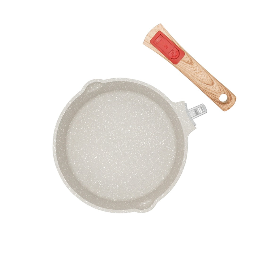 Ceramic non-stick pan with glass lid