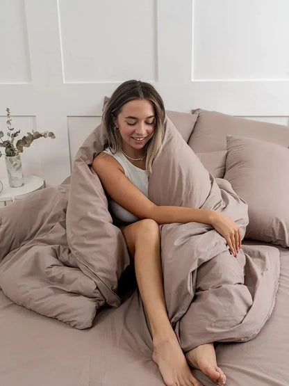 Bettwäsche Set, Beige - TOLLzWOOD