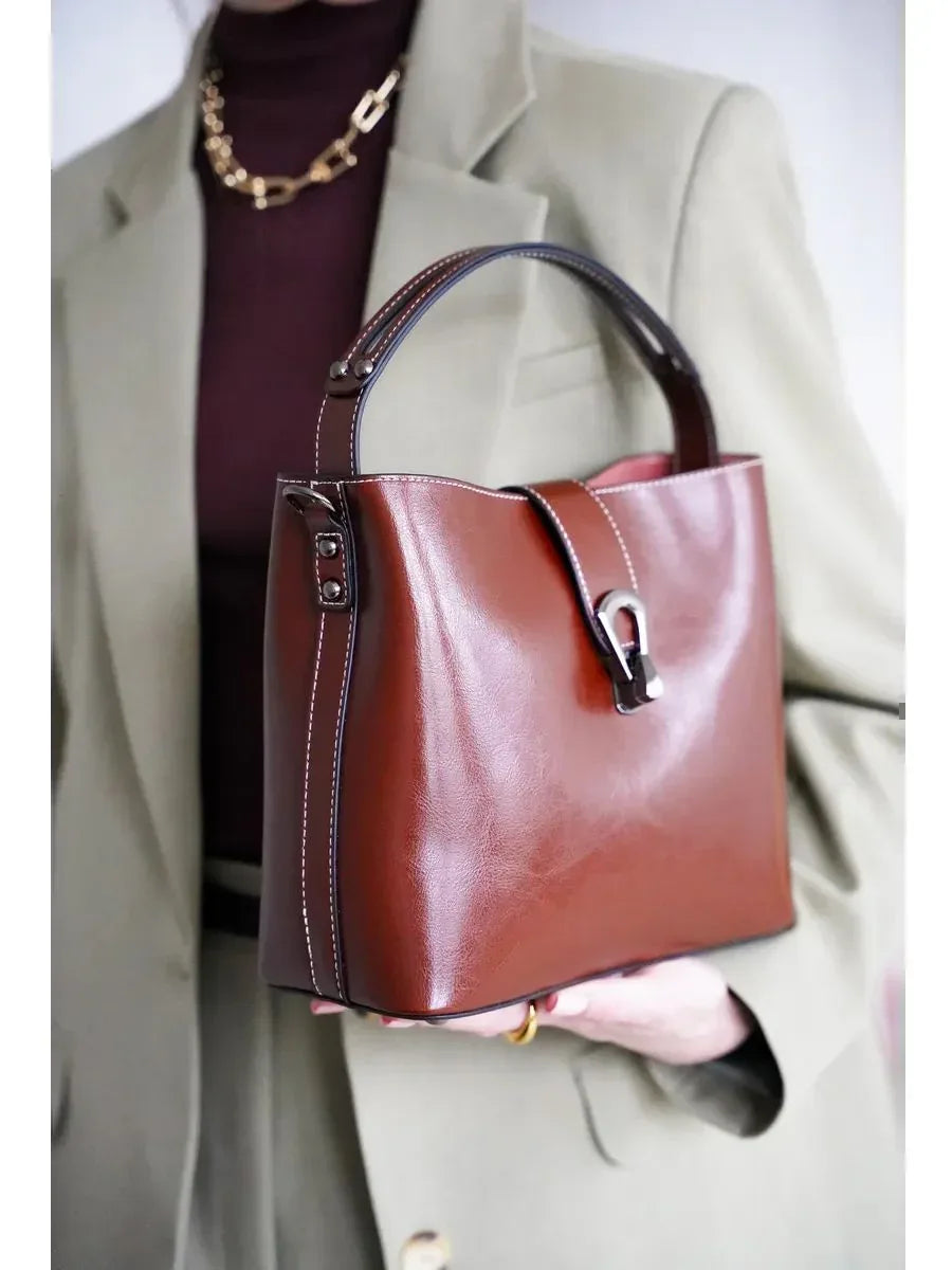 Leder Handtasche "Flora" - TOLLzWOOD