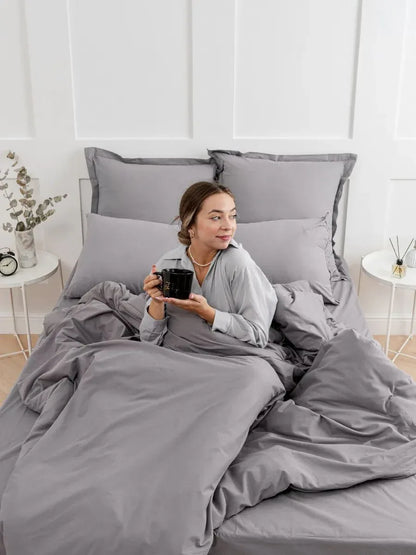 Kissenbezug Pillowcase 2pcs 40x80 Grau - TOLLzWOOD