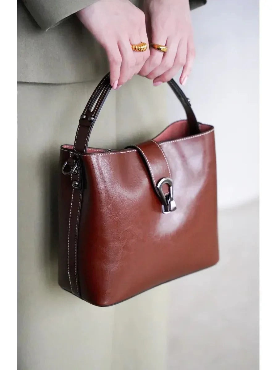 Leder Handtasche "Flora" - TOLLzWOOD