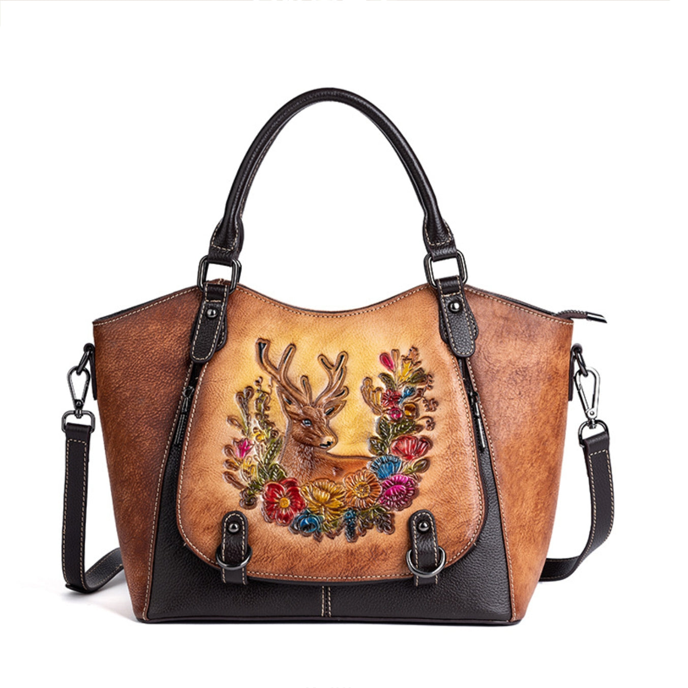 Hand-painted leather handbag – model FG9161