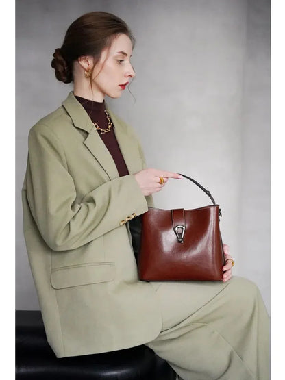 Leder Handtasche "Flora" - TOLLzWOOD