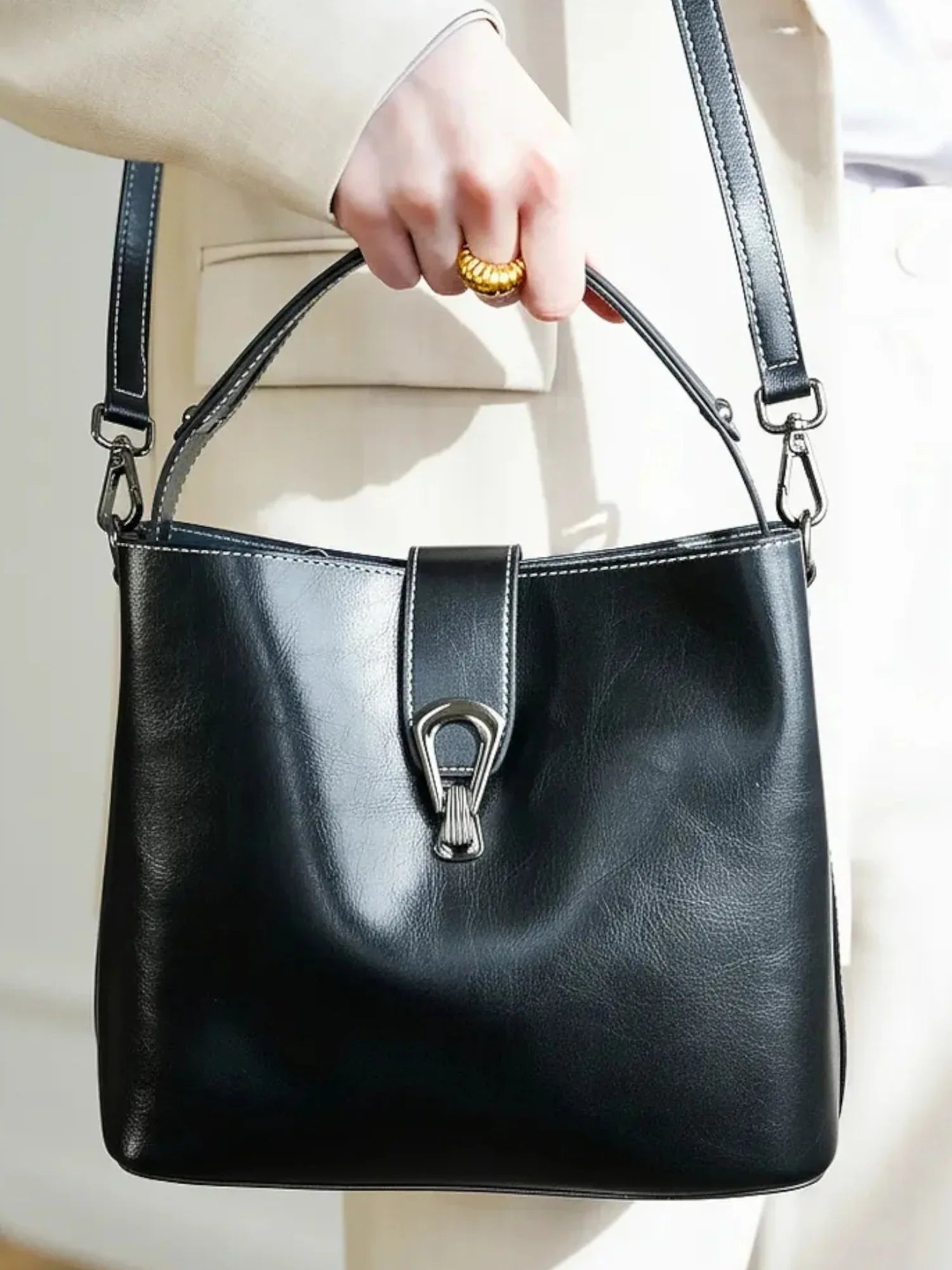 Leder Handtasche "Flora" - TOLLzWOOD