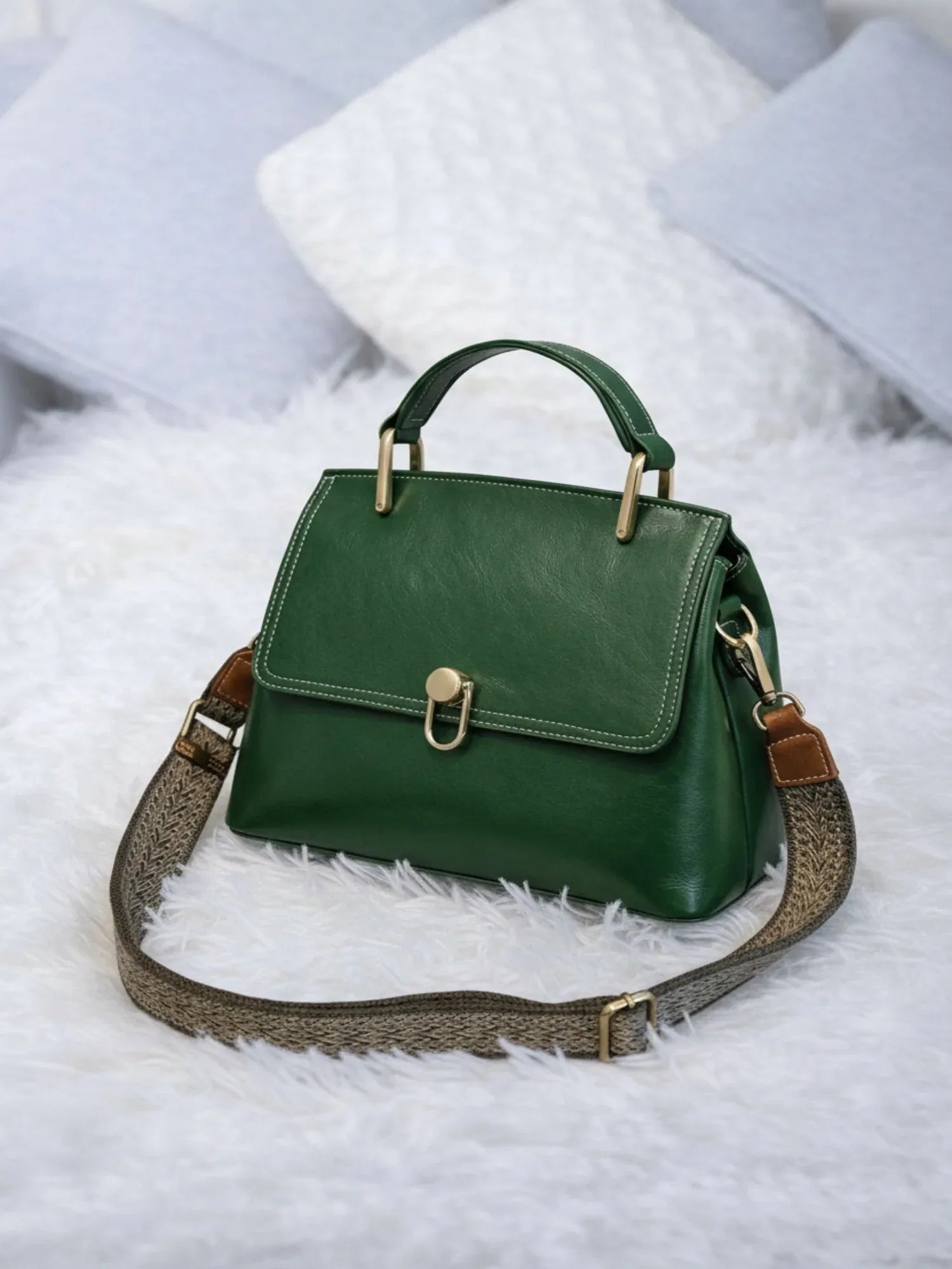 Leder Handtasche "Orchidee" - TOLLzWOOD