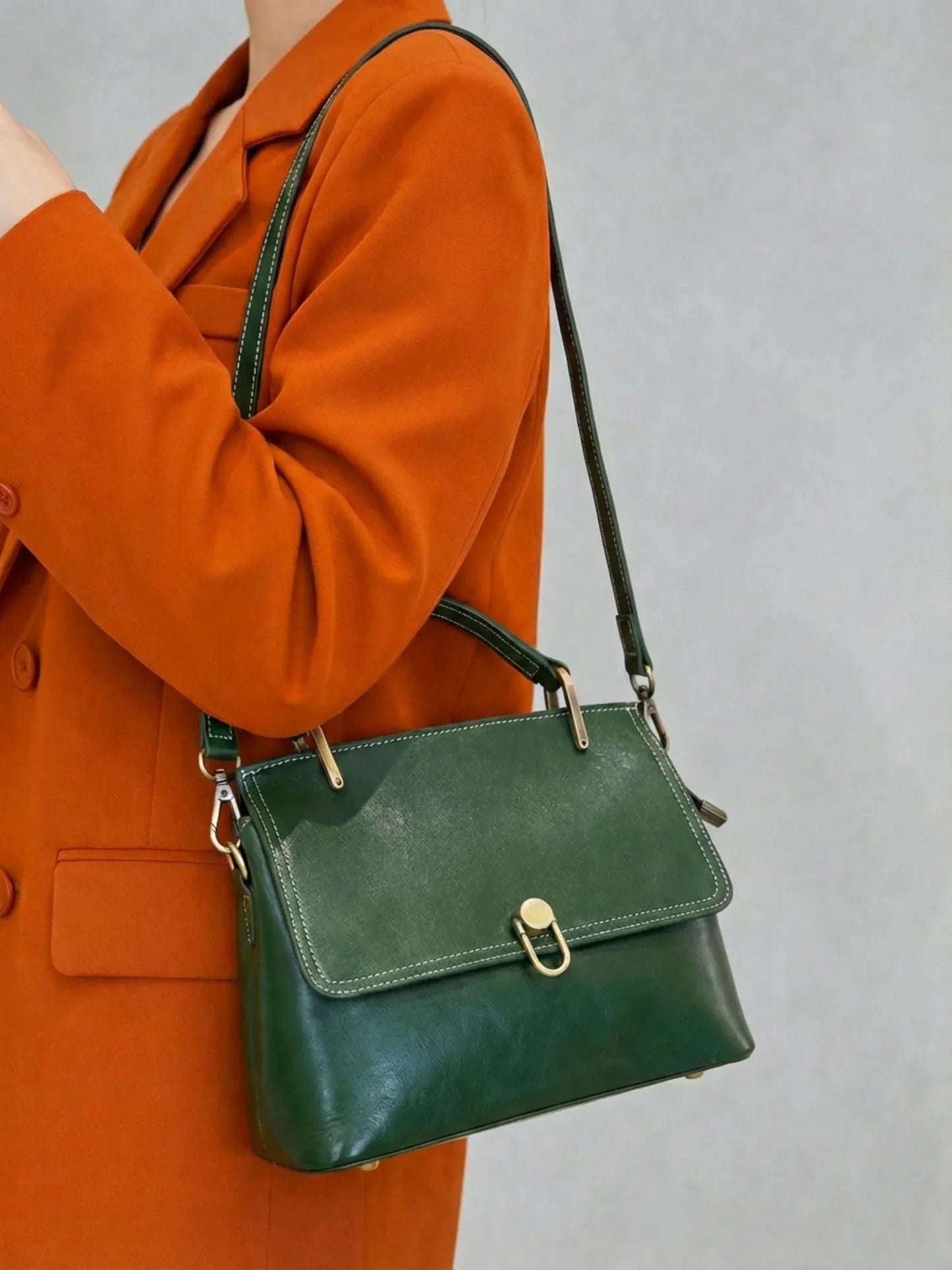 Leder Handtasche "Orchidee" - TOLLzWOOD