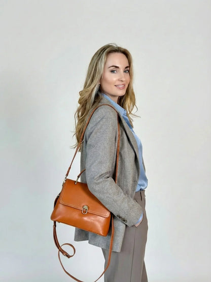 Leder Handtasche "Orchidee" - TOLLzWOOD