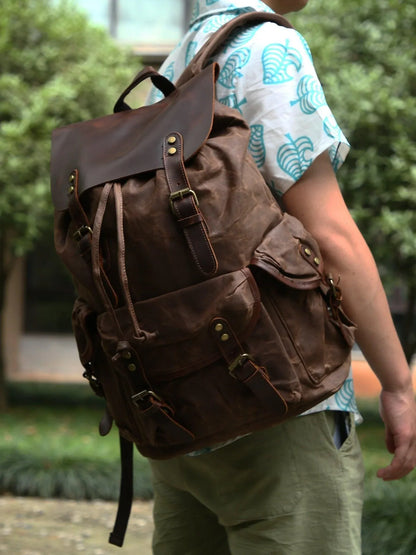 Leder Rucksack "Jäger" - TOLLzWOOD