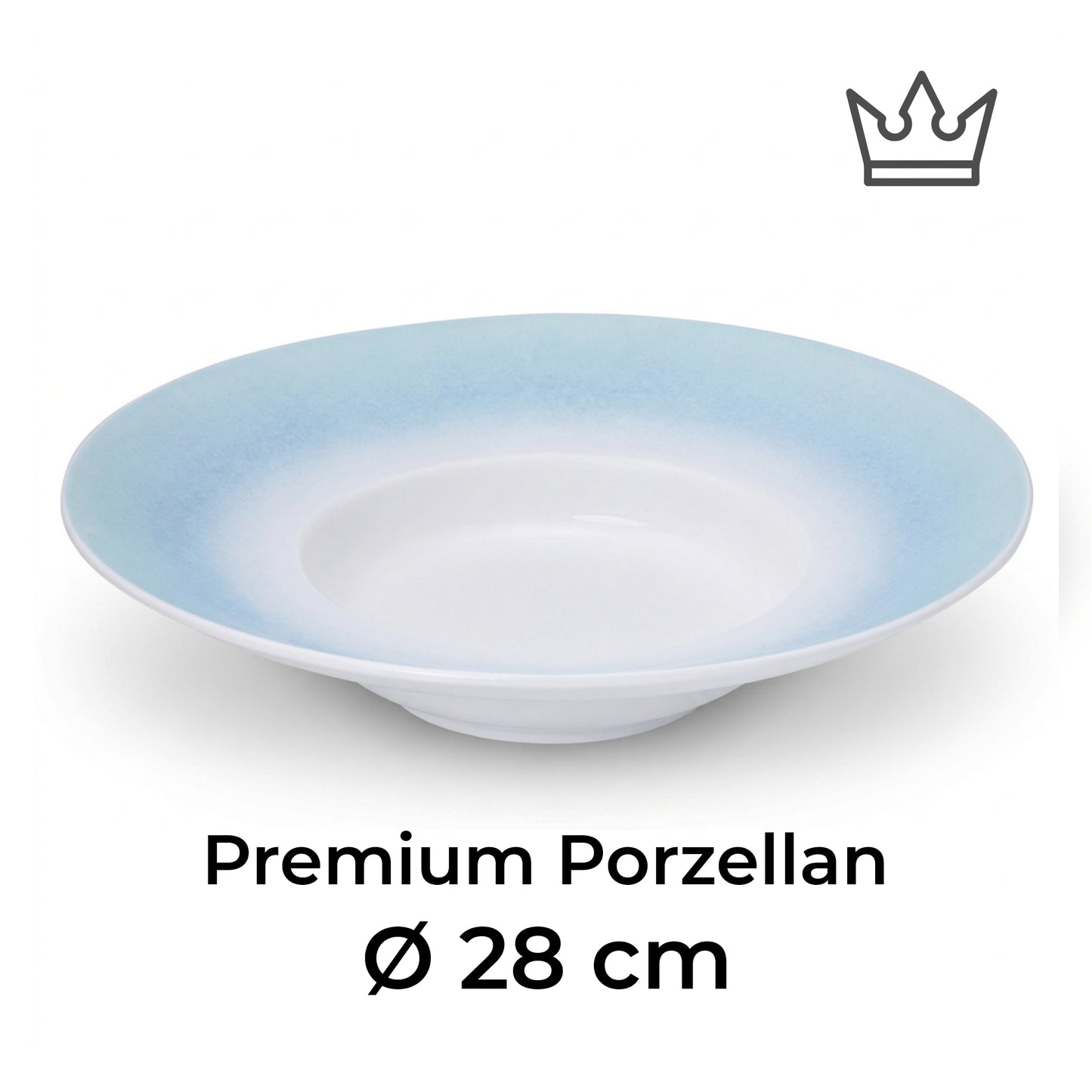 Deep porcelain plate "Blue" – Porz model