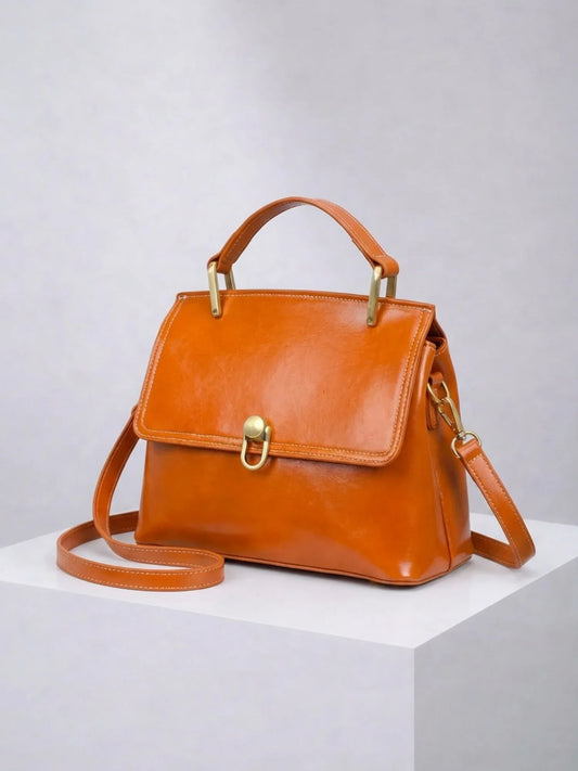 Leder Handtasche "Orchidee" - TOLLzWOOD