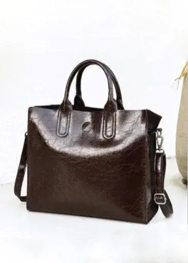 Leder Handtasche "Pfingstrose" - TOLLzWOOD