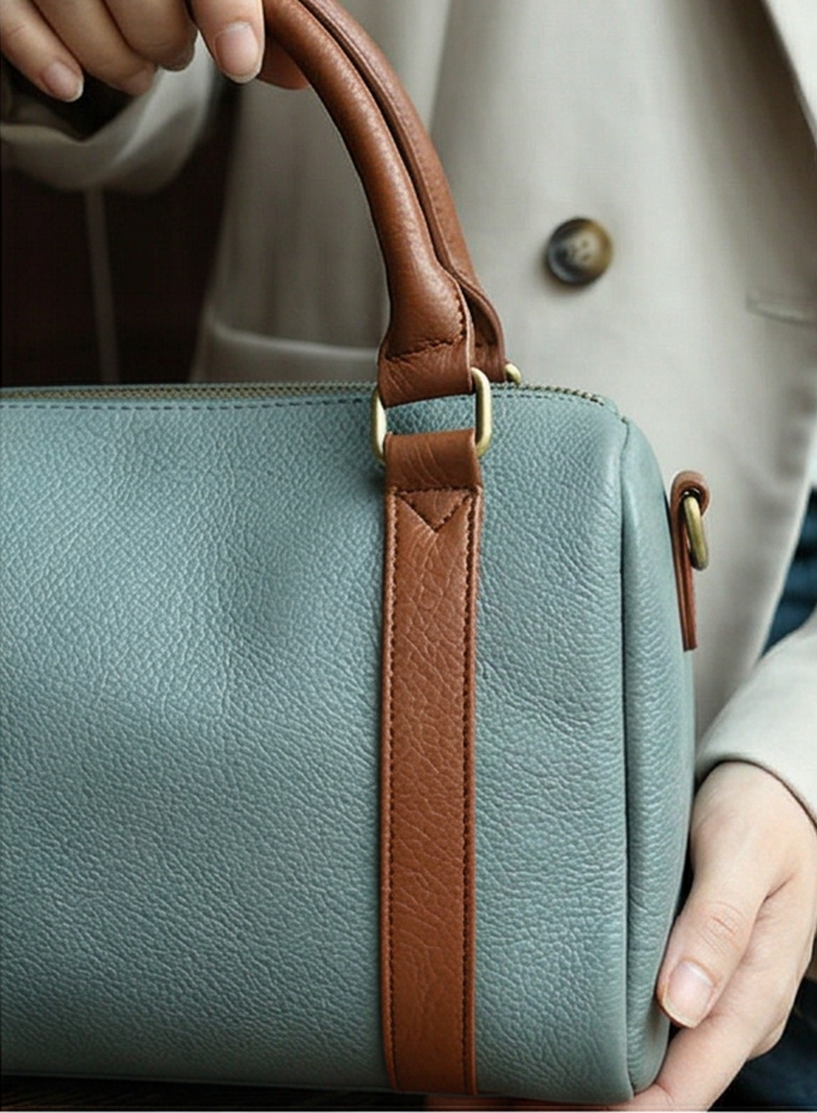 Leather handbag "Malve"