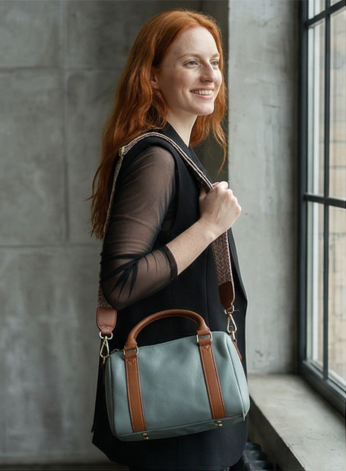 Leather handbag "Malve"