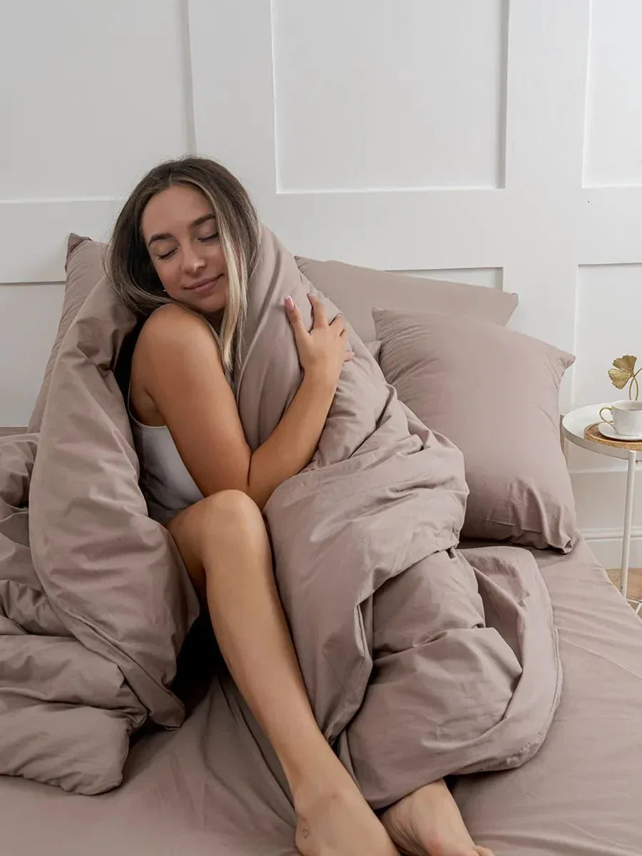 Bettwäsche Set, Beige - TOLLzWOOD