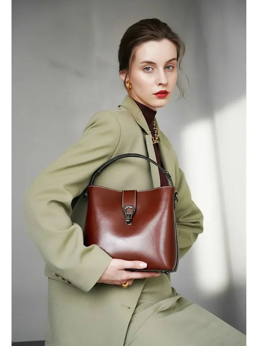 Leder Handtasche "Flora" - TOLLzWOOD