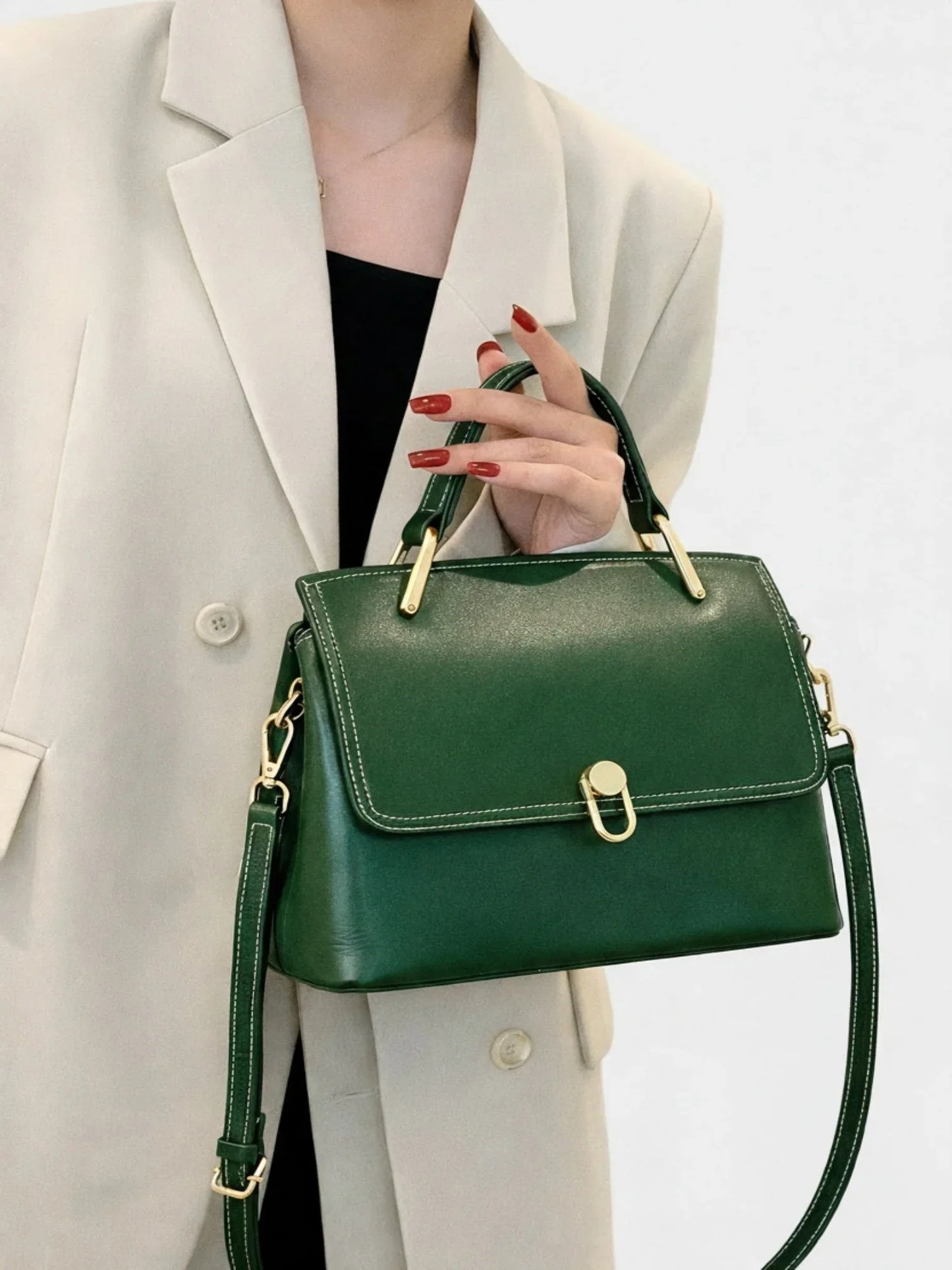 Leder Handtasche "Orchidee" - TOLLzWOOD