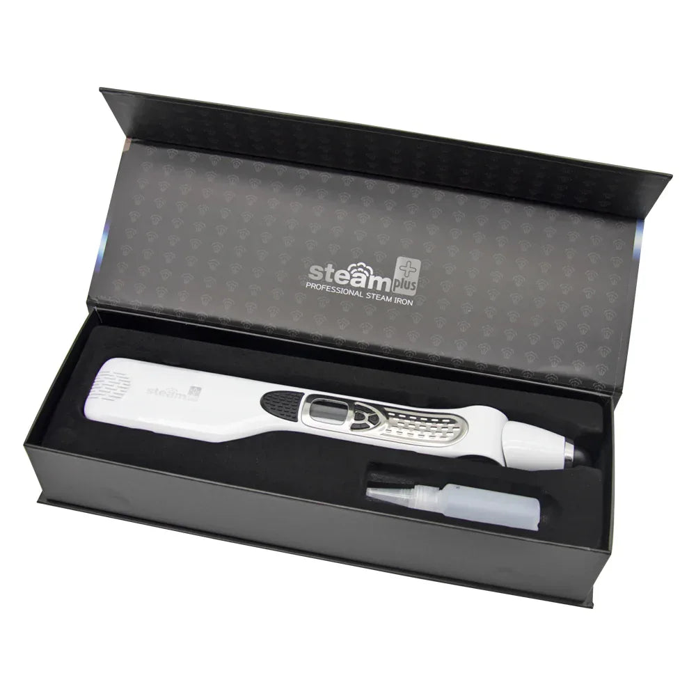 Dampfbügel-Haarglätter, Keramik, weiß - TOLLzWOOD