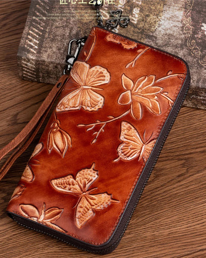 Handbemalte Leder-Geldbörse – Modell FG9150 - TOLLzWOOD