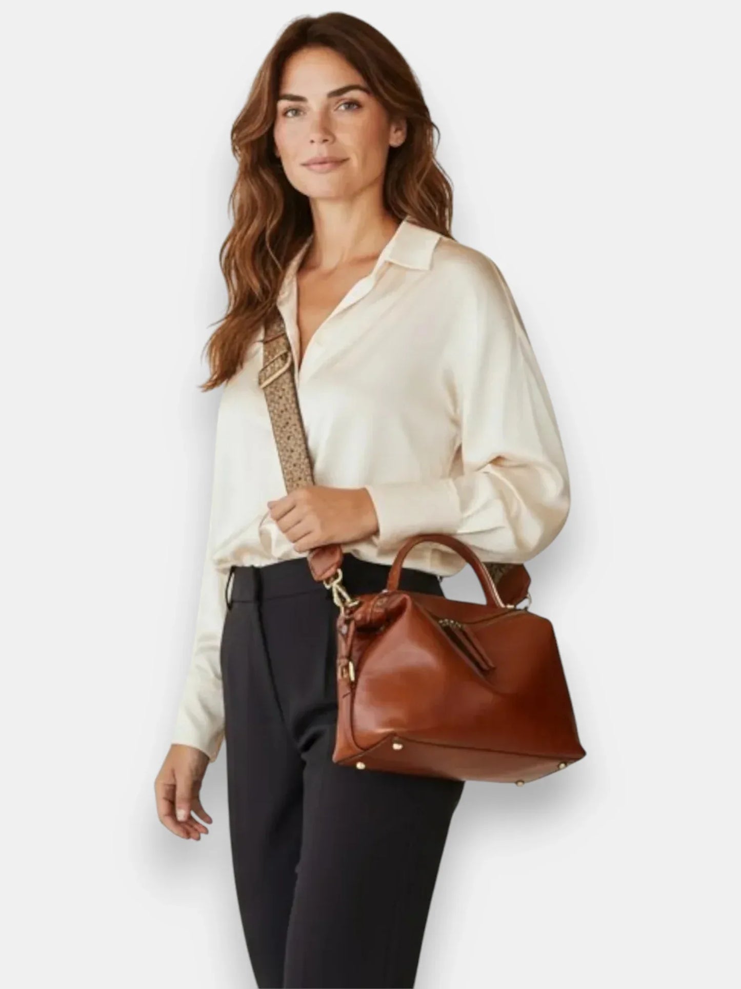 Leder Handtasche "Nelke" - TOLLzWOOD