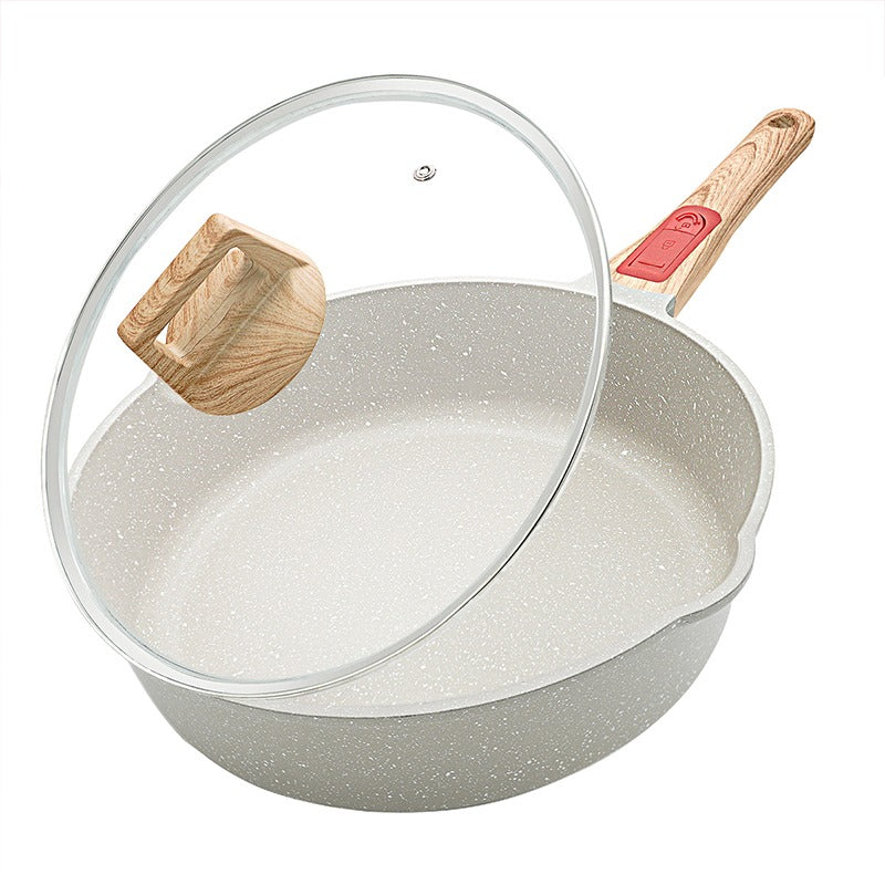 Ceramic non-stick pan with glass lid