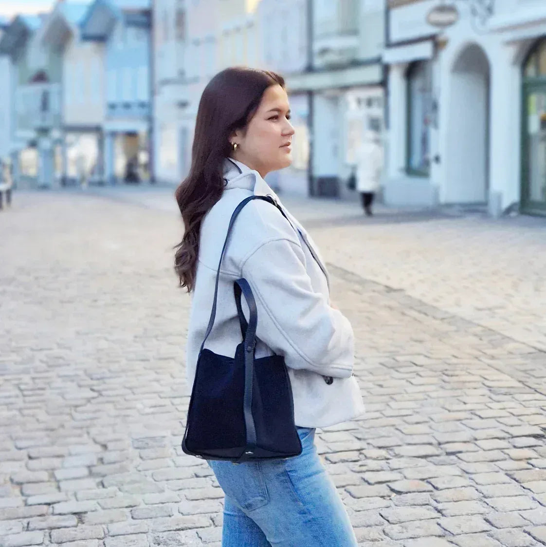 Leder Handtasche "Lotus" - TOLLzWOOD