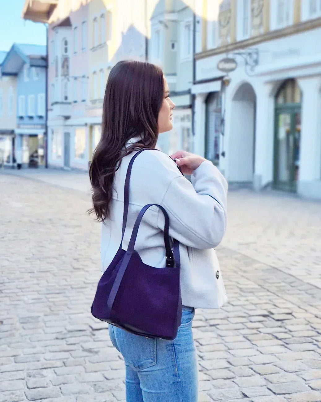 Leder Handtasche "Lotus" - TOLLzWOOD