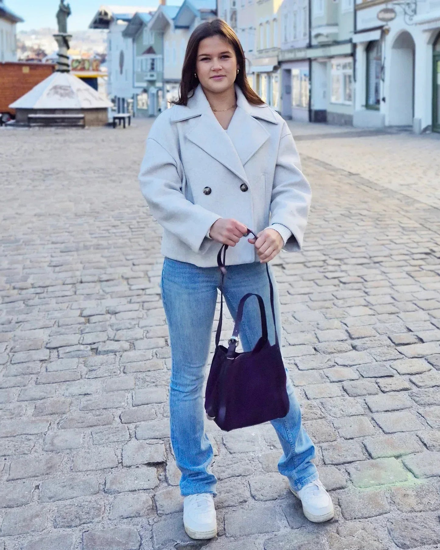 Leder Handtasche "Lotus" - TOLLzWOOD