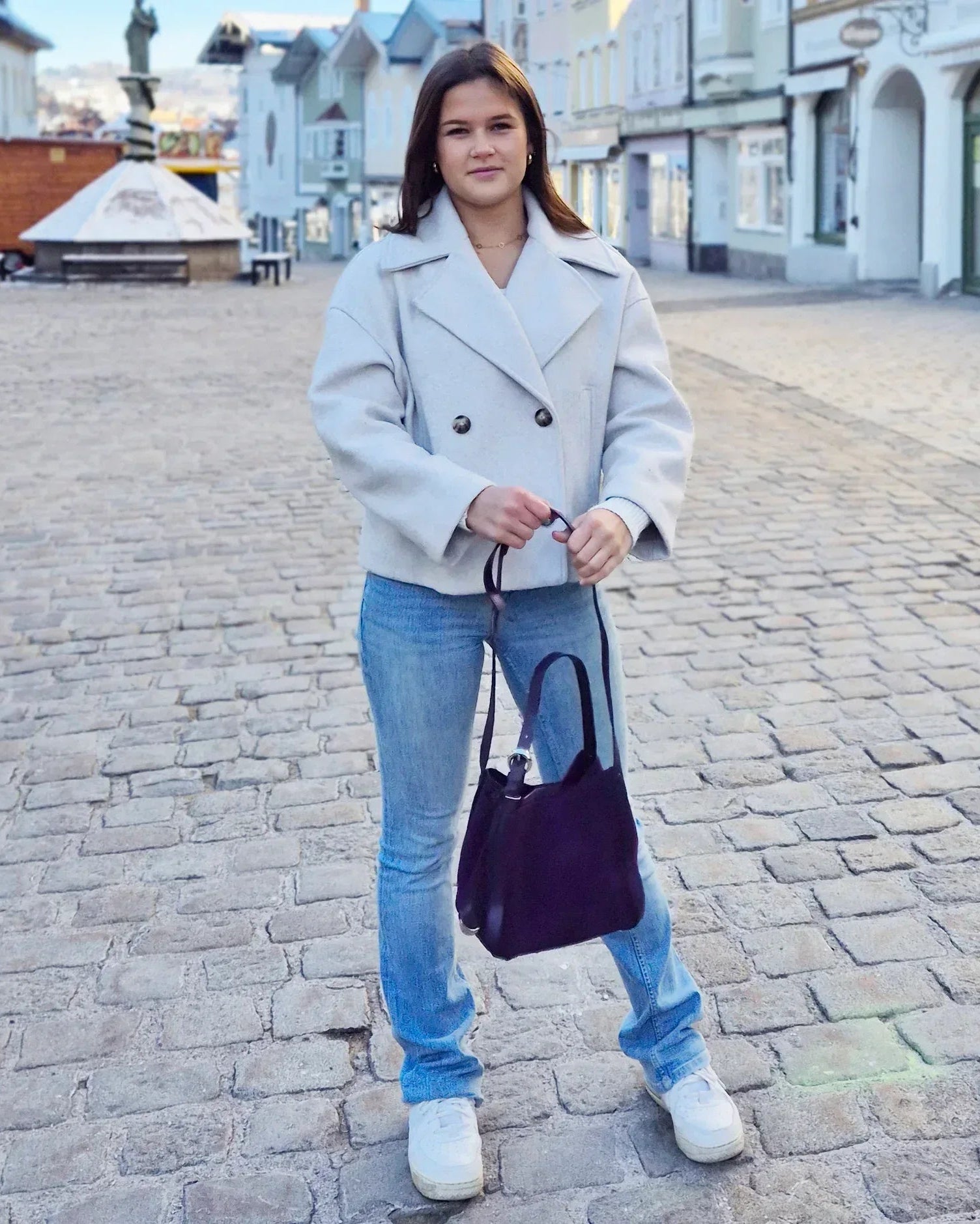 Leder Handtasche "Lotus" - TOLLzWOOD