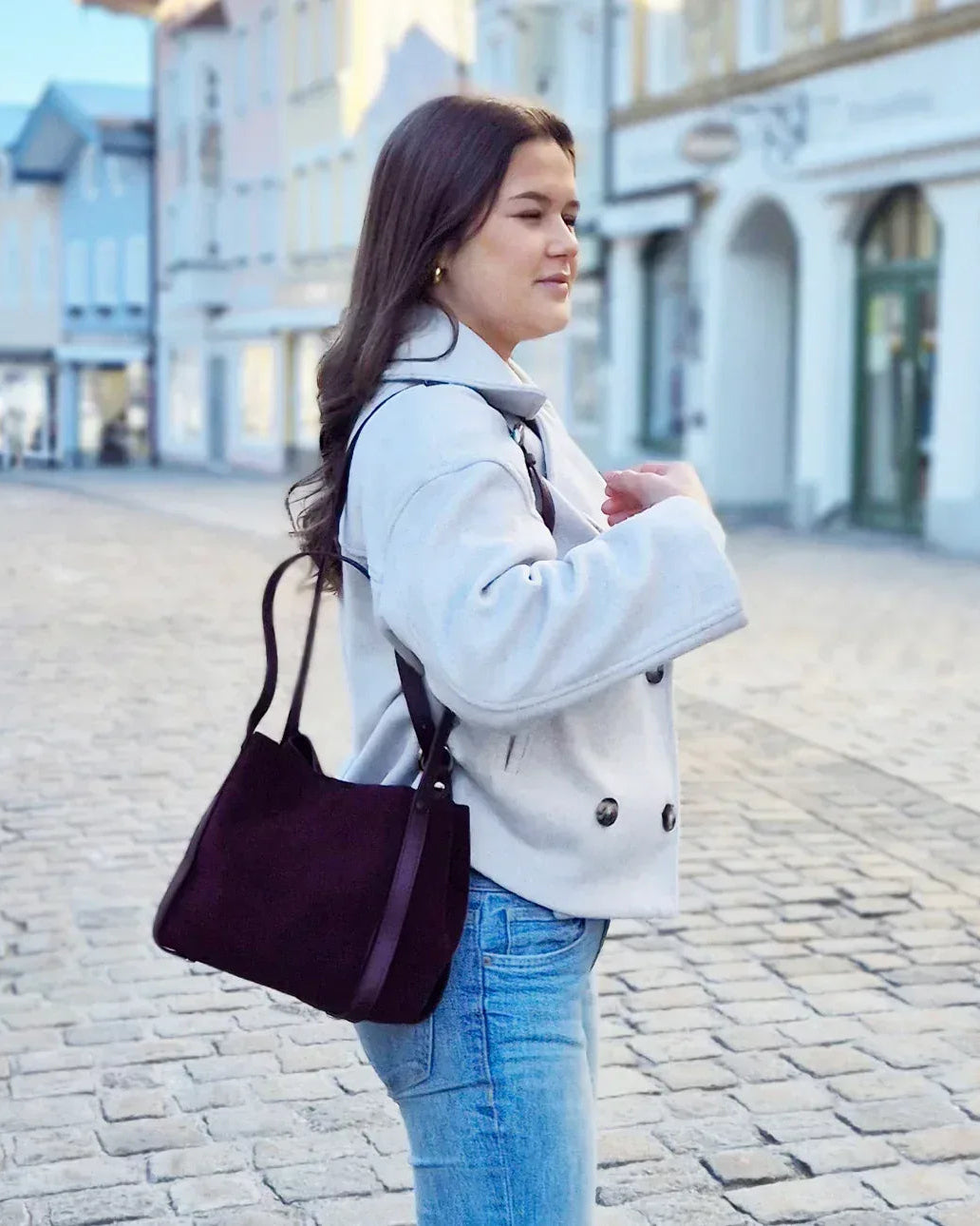 Leder Handtasche "Lotus" - TOLLzWOOD