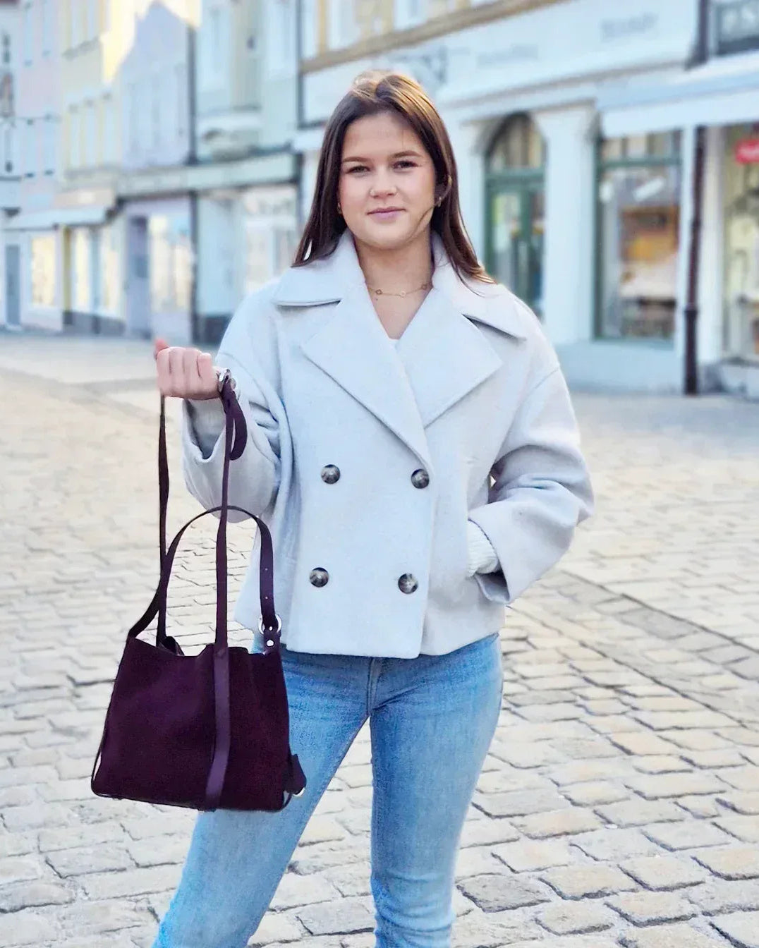 Leder Handtasche "Lotus" - TOLLzWOOD