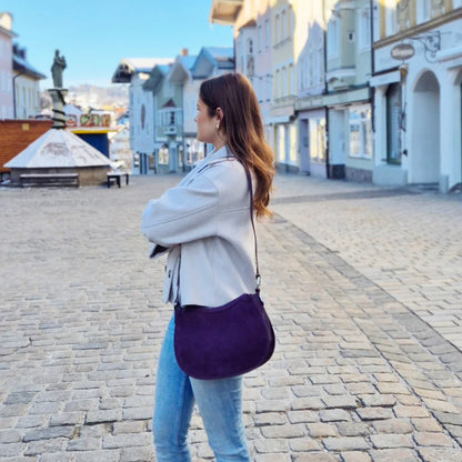 Leder Handtasche "Mohn" - TOLLzWOOD