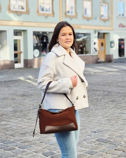 Leder Handtasche "Salbei" - TOLLzWOOD