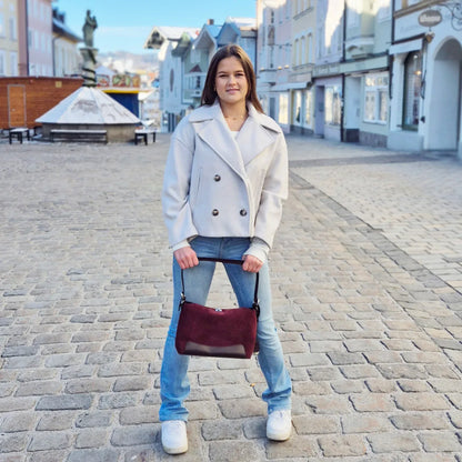 Leder Handtasche "Salbei" - TOLLzWOOD