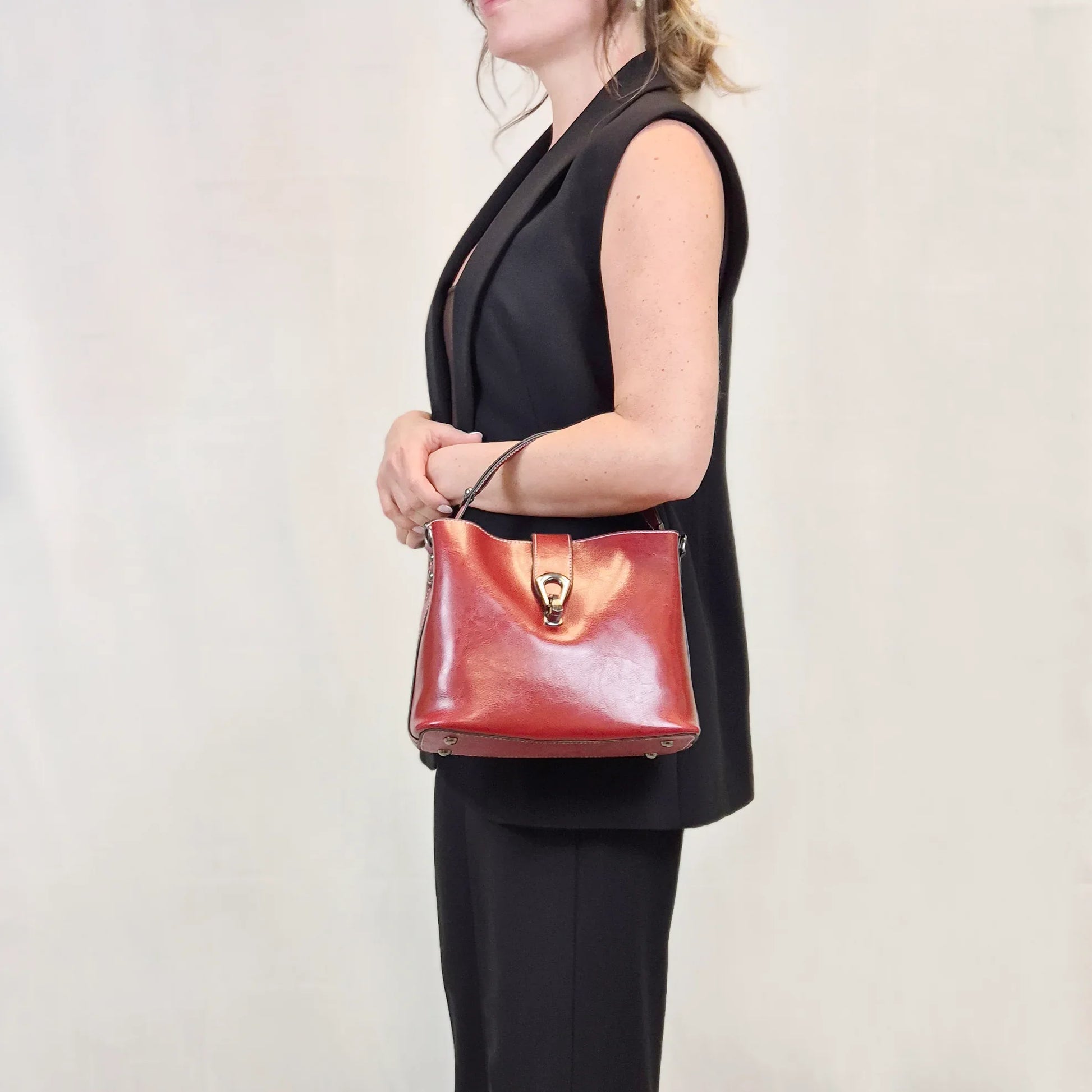 Leder Handtasche "Flora" - TOLLzWOOD