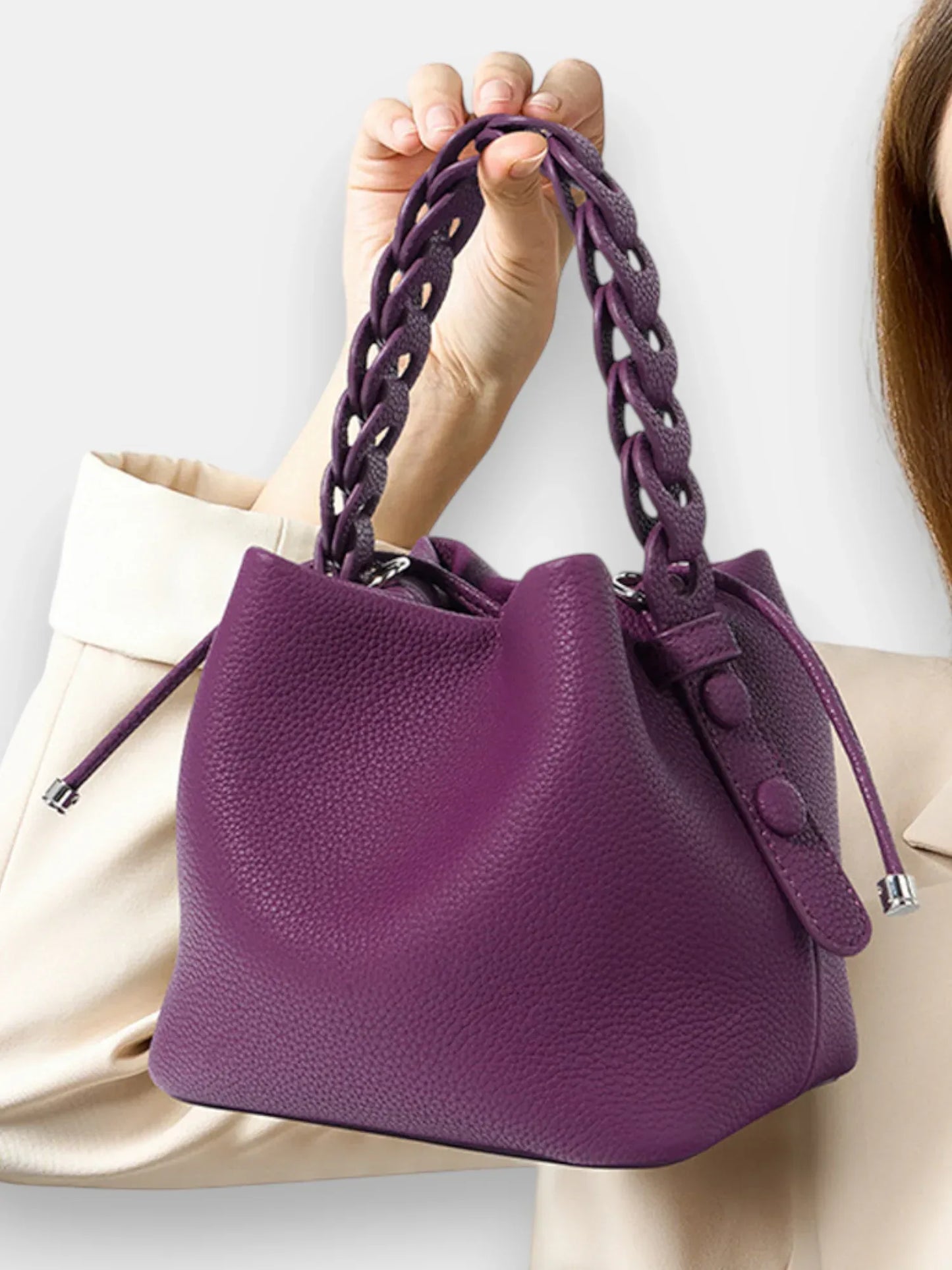 Leder Handtasche "Narzisse" - TOLLzWOOD