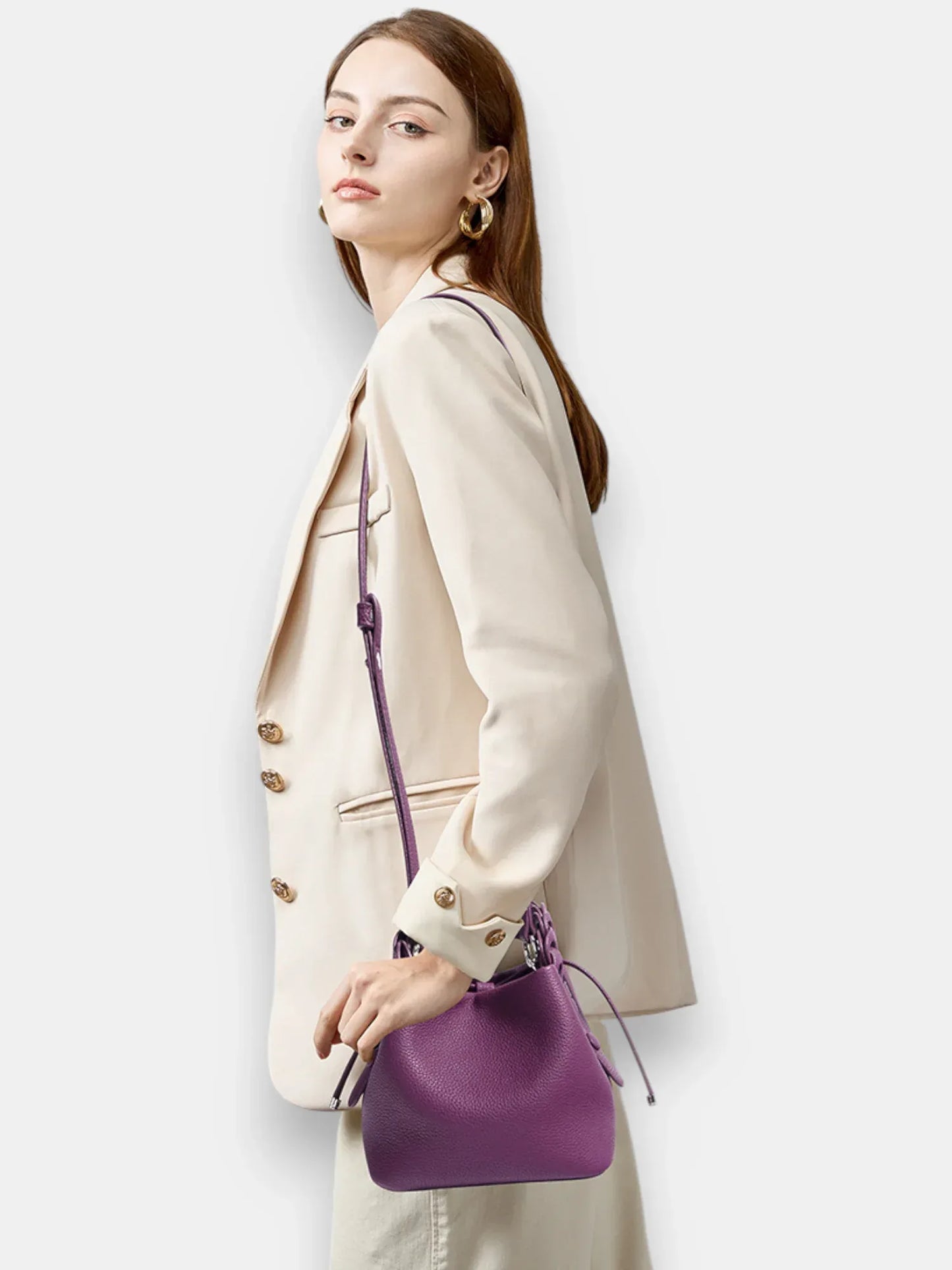 Leder Handtasche "Narzisse" - TOLLzWOOD