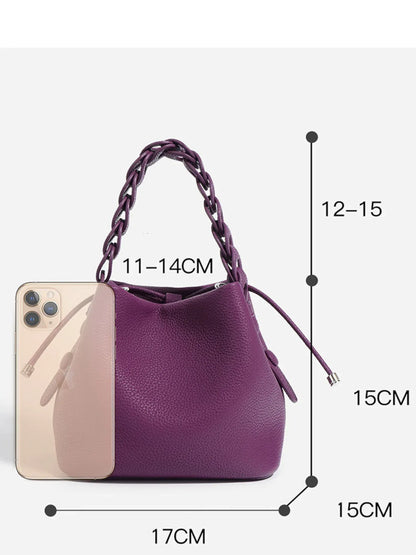 Leder Handtasche "Narzisse" - TOLLzWOOD