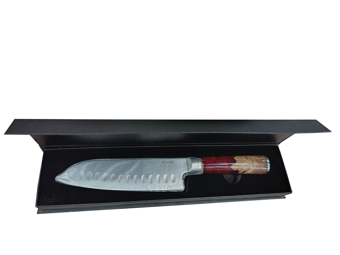 7.5'' Santoku knife - Damascus steel, 67 layers - G10 resin handle