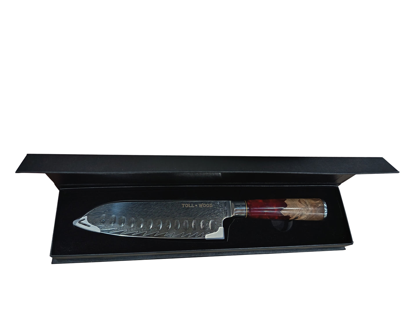 7.5'' Santoku knife - Damascus steel, 67 layers - G10 resin handle