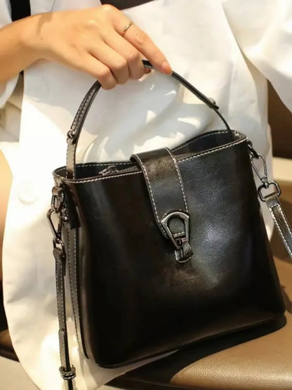 Leder Handtasche "Flora" - TOLLzWOOD