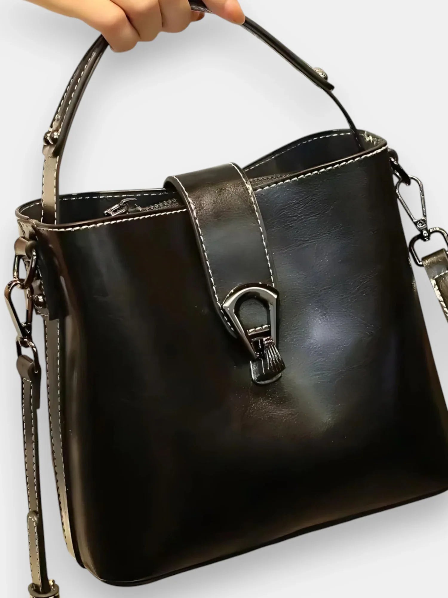 Leder Handtasche "Flora" - TOLLzWOOD